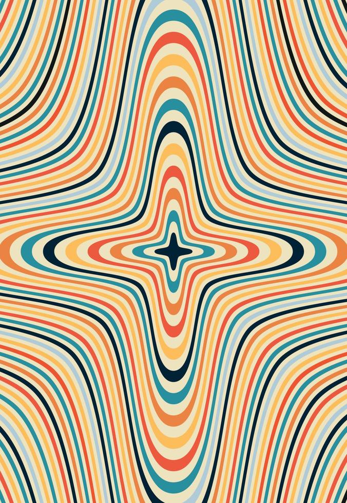 psychedelischer Retro-Groove-Hintergrund vektor