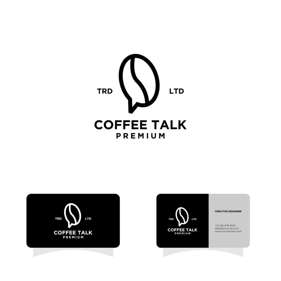 Entwurfsvorlage für das Logo für Kaffeegespräche vektor