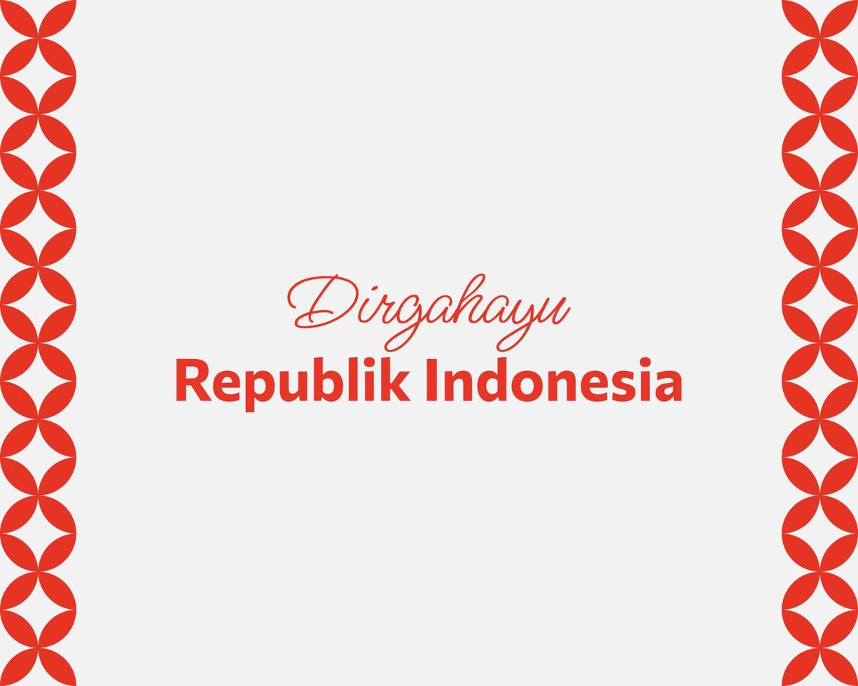 Plakat zum Unabhängigkeitstag Indonesiens. 17. August vektor