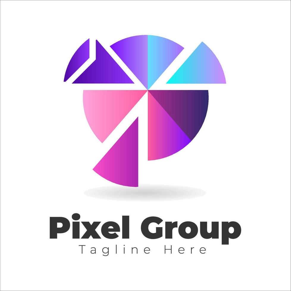 pixel logotyp vektor