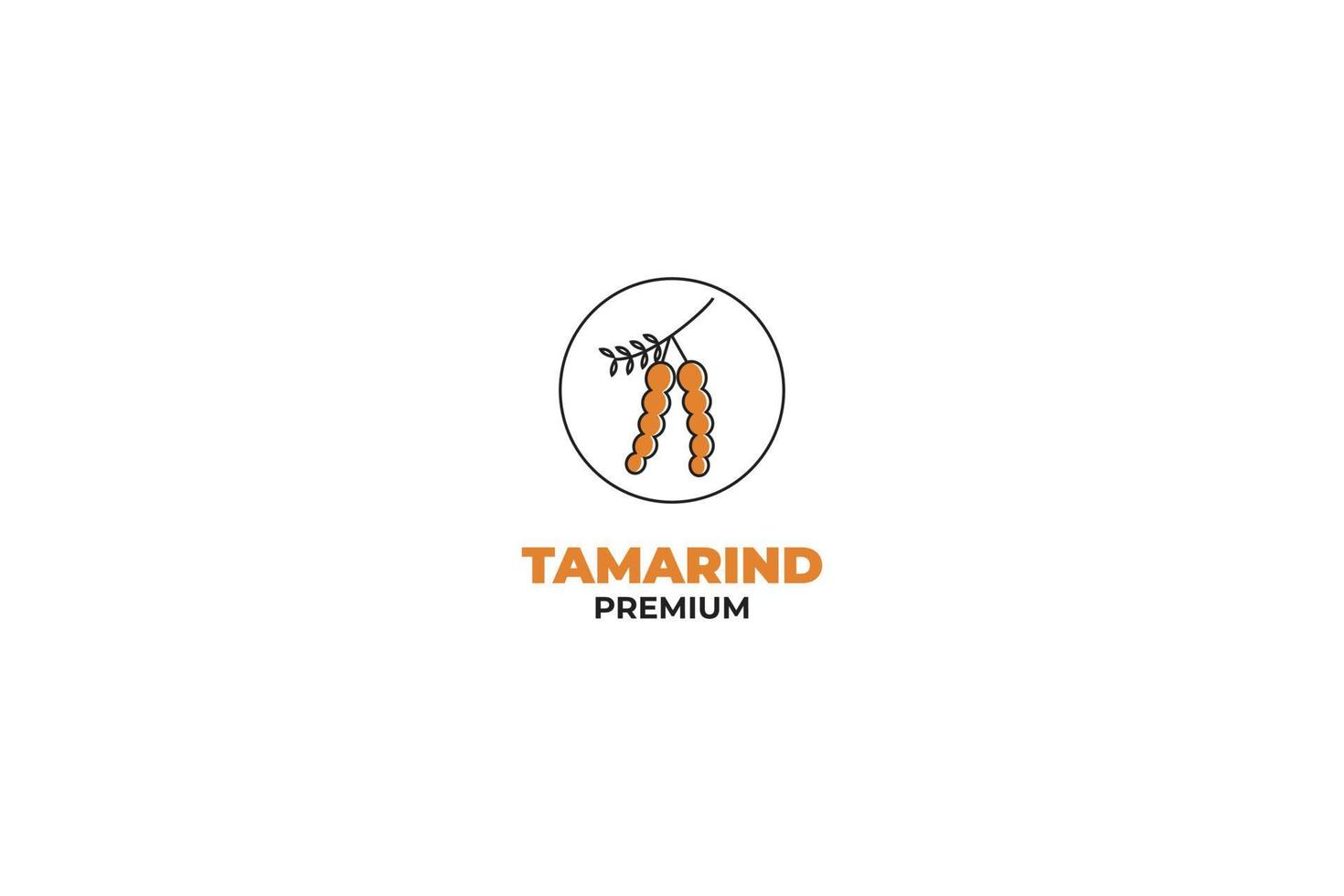 Flache Illustration Tamarinden-Logo-Vektor-Design-Idee vektor