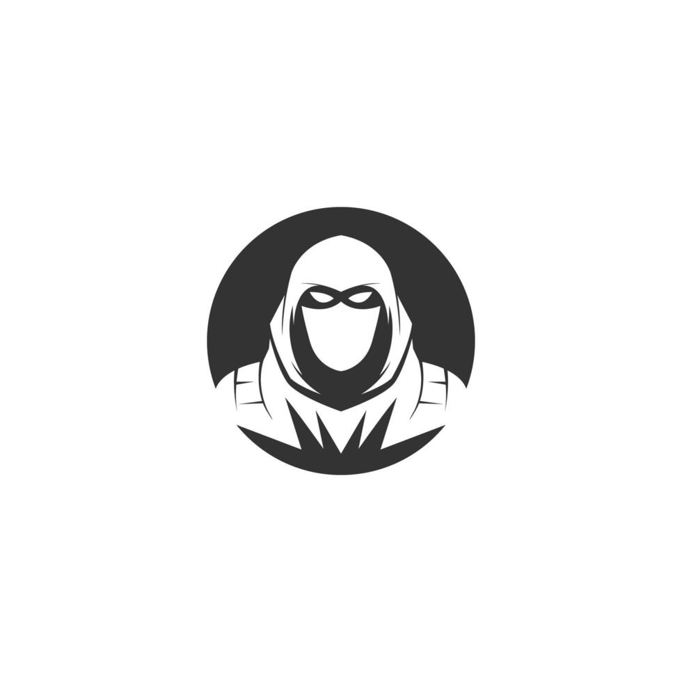 ninja logotyp ikon design illustration vektor