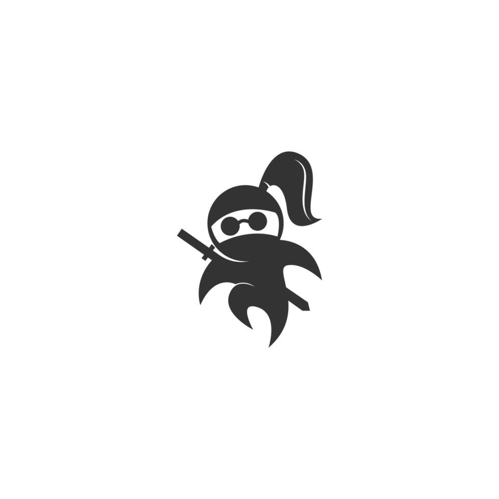 ninja logotyp ikon design illustration vektor