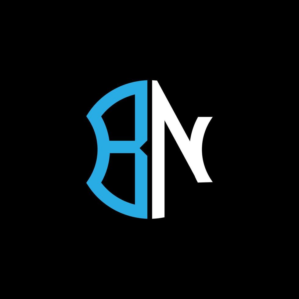 bn letter logotyp kreativ design med vektorgrafik, abc enkel och modern logotypdesign. vektor