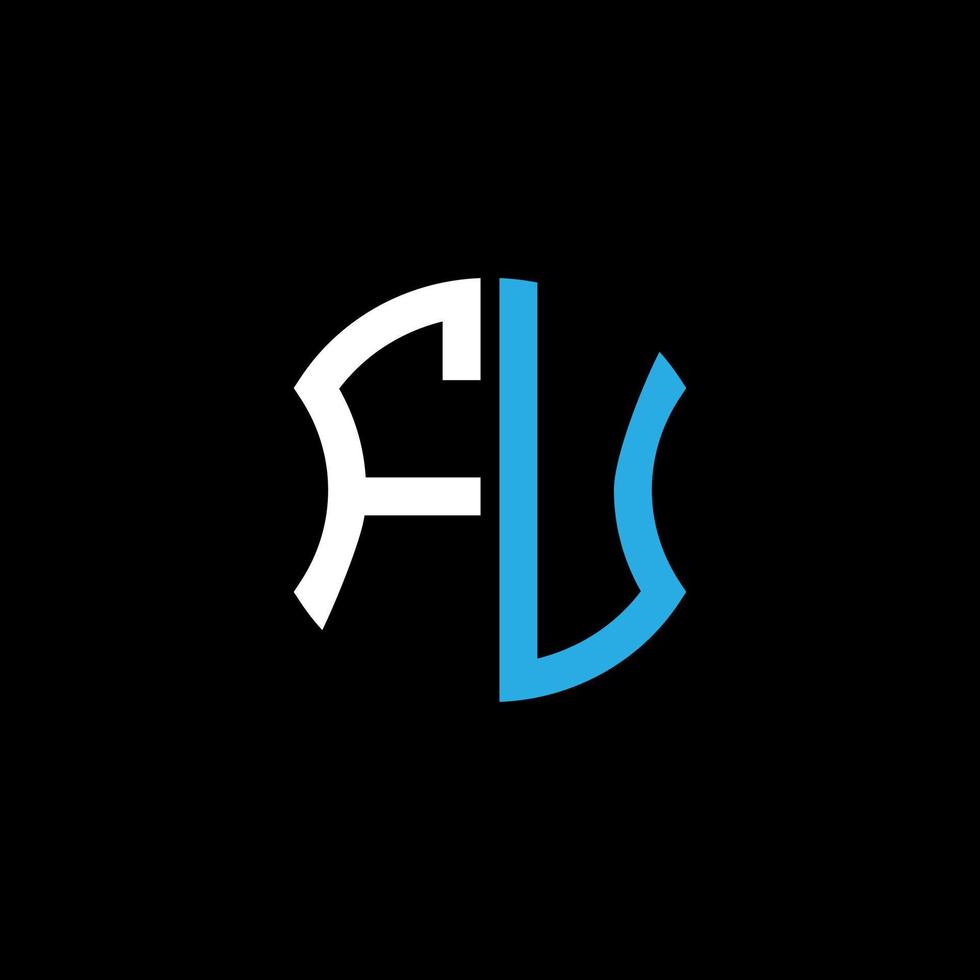 fu letter logo kreatives design mit vektorgrafik, abc einfaches und modernes logo-design. vektor