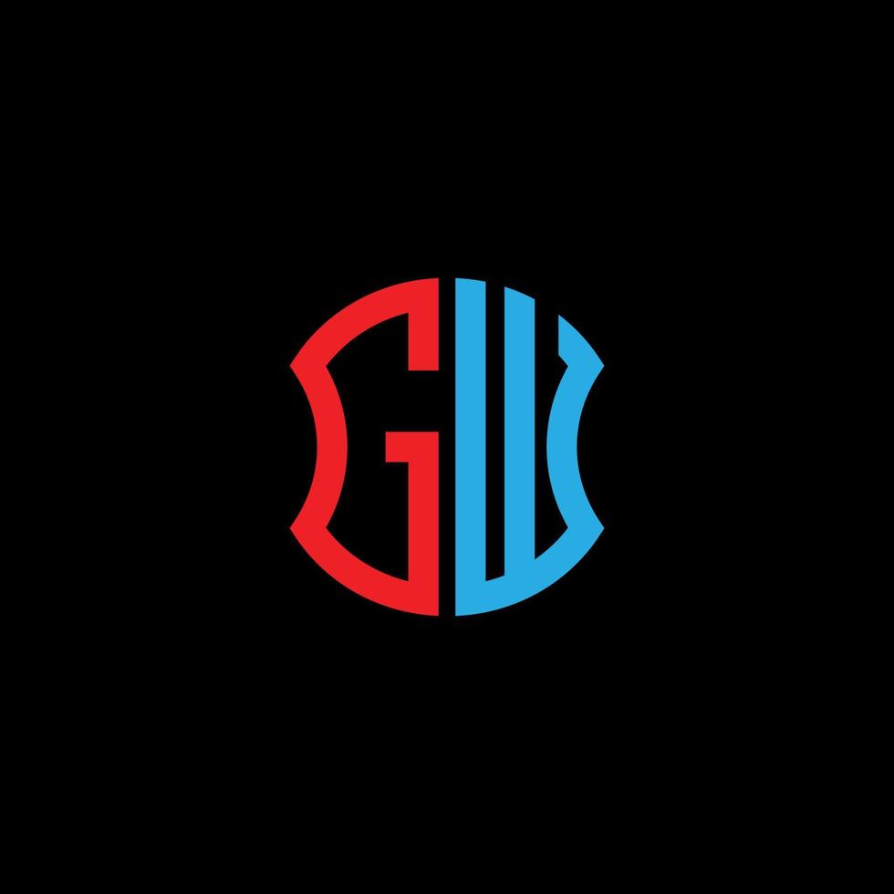 gw letter logotyp kreativ design med vektorgrafik, abc enkel och modern logotypdesign. vektor