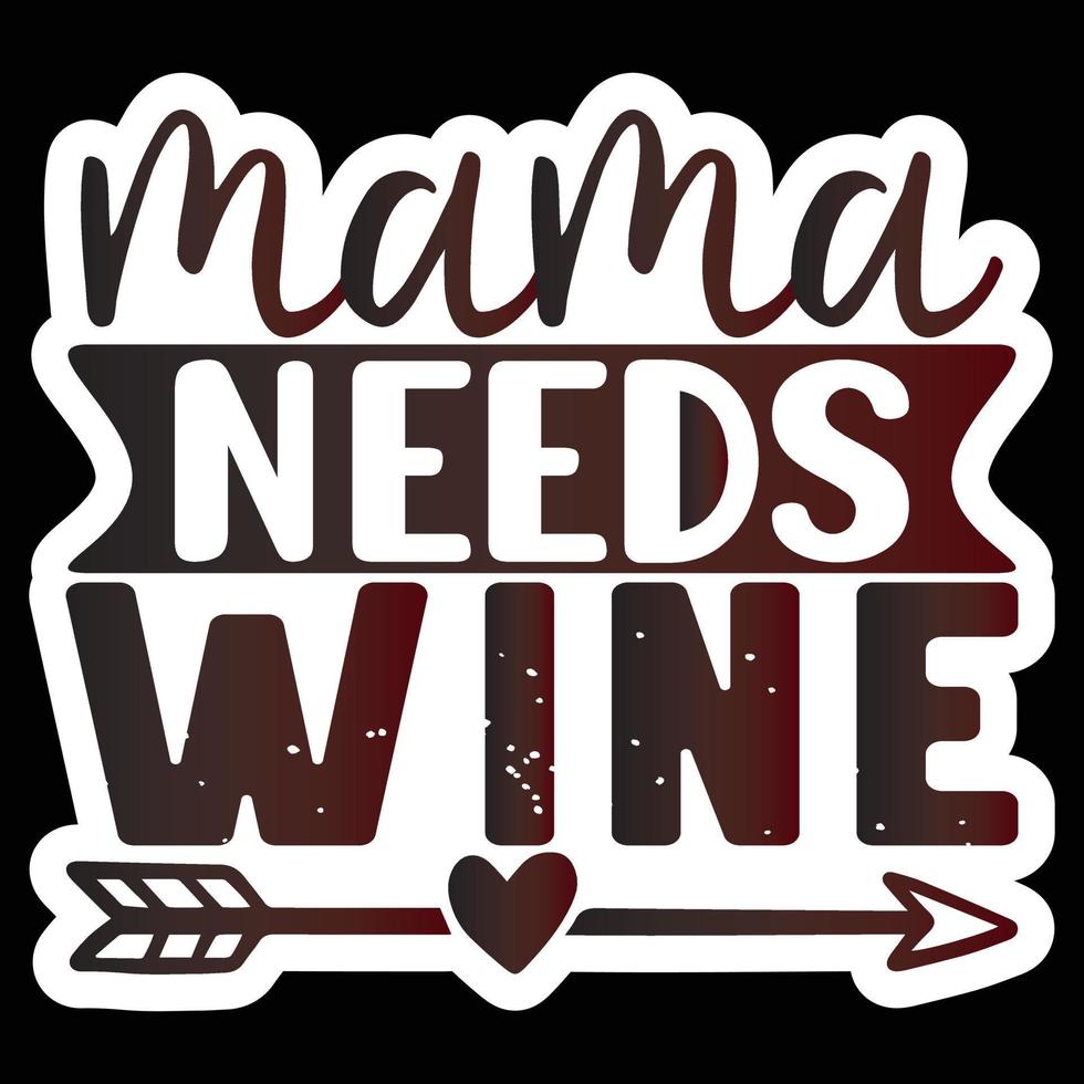 Best-of-Wine-Sticker-Design und Download-Vektordatei. vektor