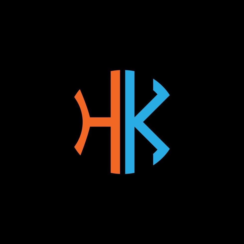 hk letter logotyp kreativ design med vektorgrafik, abc enkel och modern logotypdesign. vektor