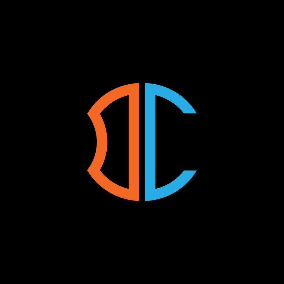 dc letter logotyp kreativ design med vektorgrafik, abc enkel och modern logotypdesign. vektor