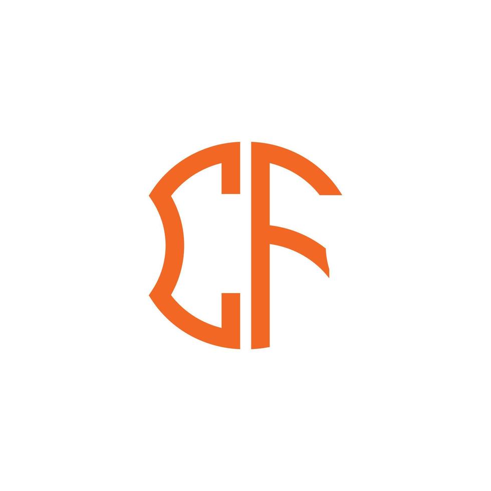cf brief logo kreatives design mit vektorgrafik, abc einfaches und modernes logo design. vektor