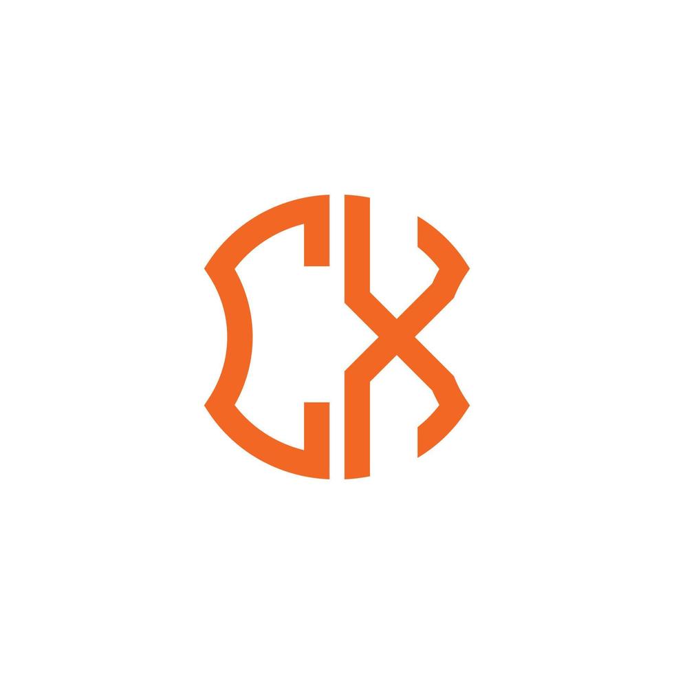cx letter logotyp kreativ design med vektorgrafik, abc enkel och modern logotypdesign. vektor