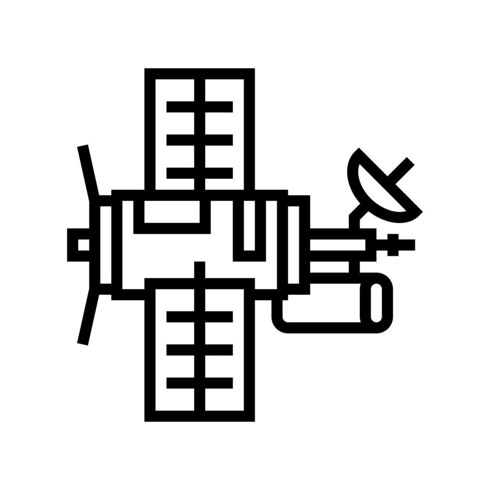 satellit utrustning linje ikon vektorillustration vektor