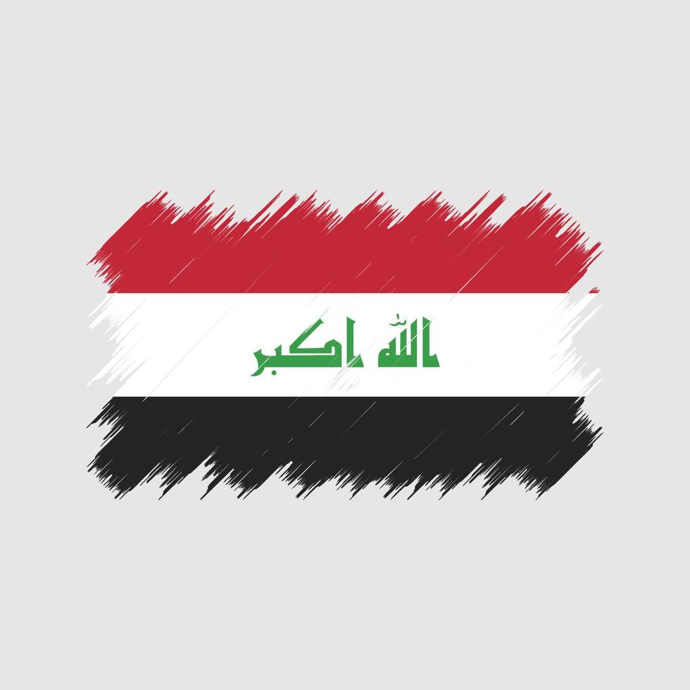 Irak-Flagge-Pinsel. Nationalflagge vektor