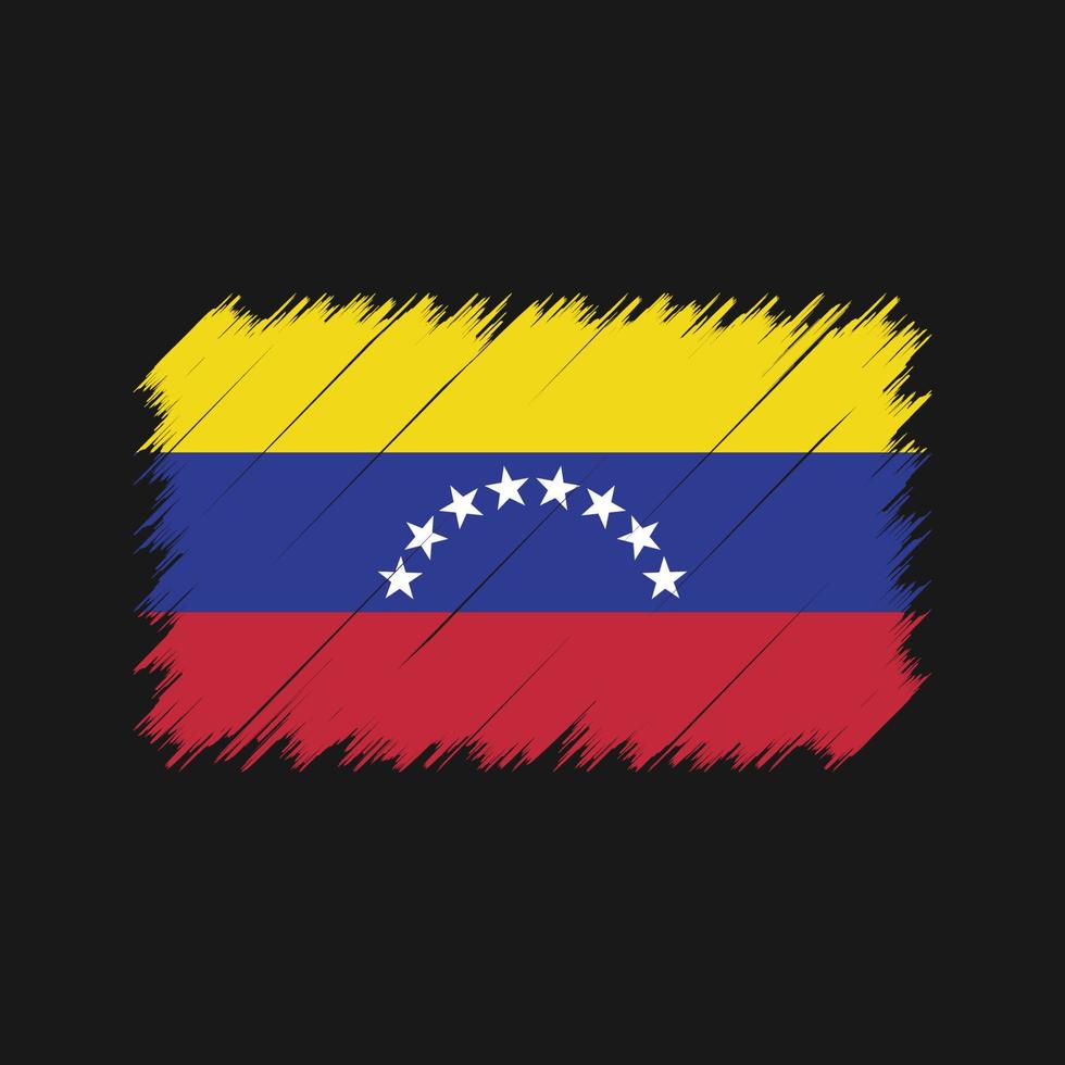 Pinselstriche der venezolanischen Flagge. Nationalflagge vektor