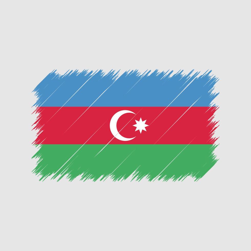 azerbajdzjans flagga penseldrag. National flagga vektor