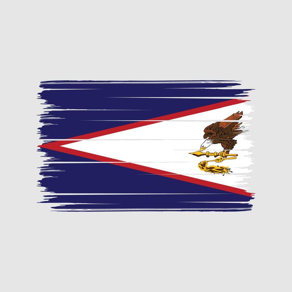 Pinselstriche der amerikanischen Samoa-Flagge. Nationalflagge vektor