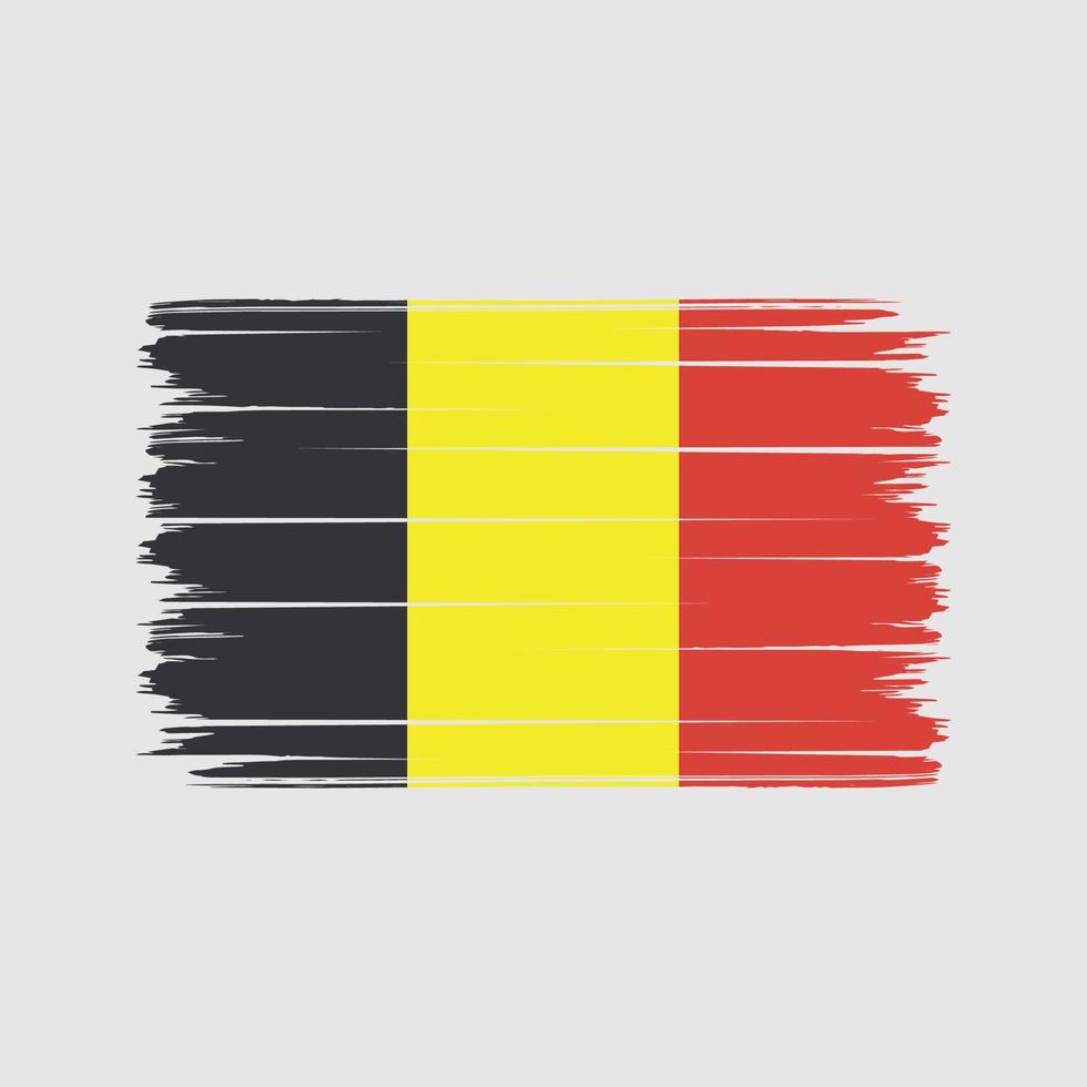 belgische flagge pinselstriche. Nationalflagge vektor