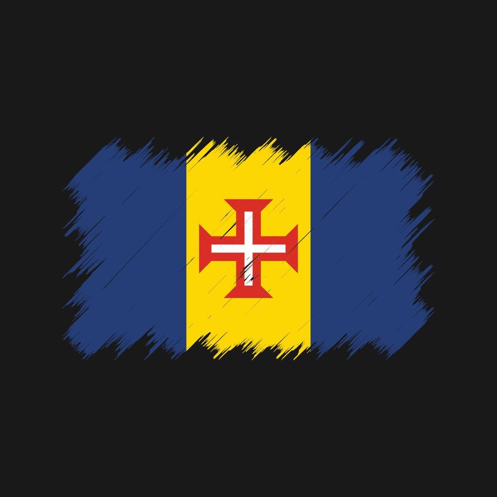 Bürste für Madeira-Flagge. Nationalflagge vektor