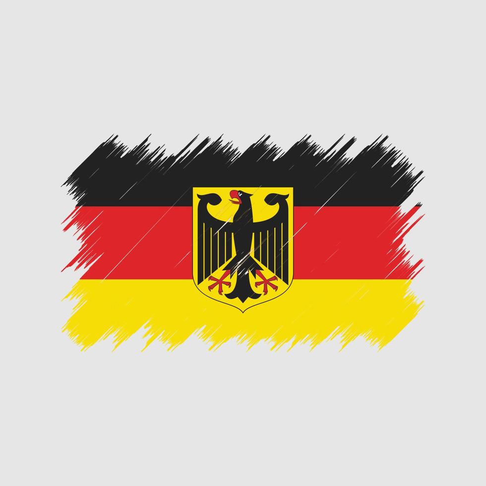 Bürste der deutschen Flagge. Nationalflagge vektor