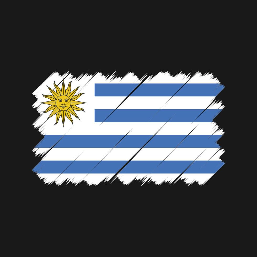 Bürste der Uruguay-Flagge. Nationalflagge vektor