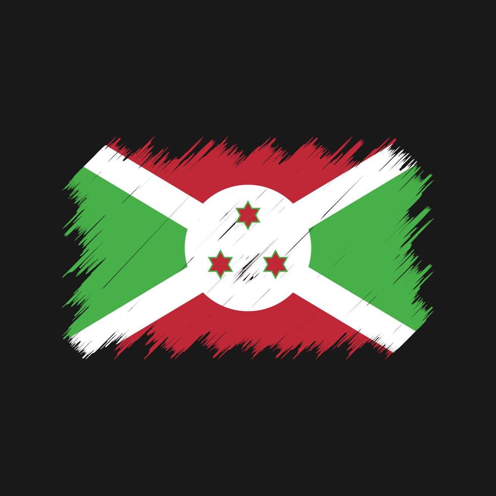 Bürste der Burundi-Flagge. Nationalflagge vektor