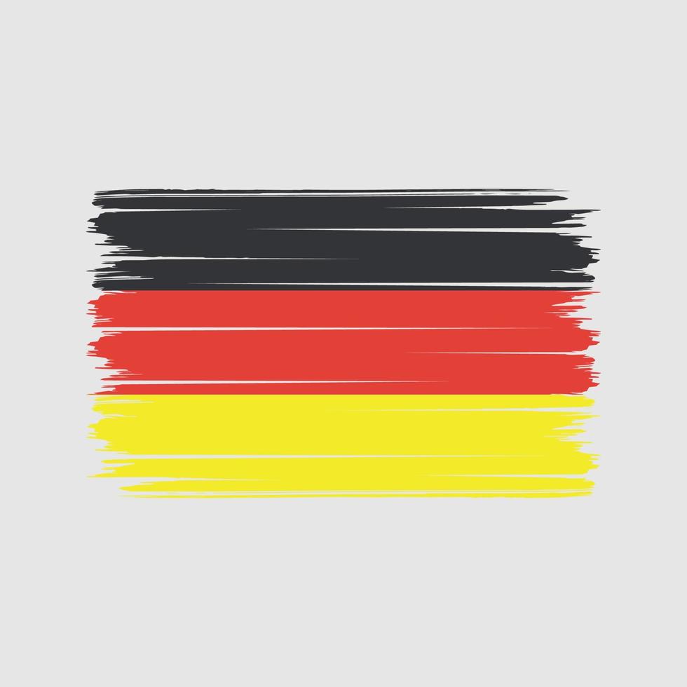 deutschland flagge pinselstriche. Nationalflagge vektor