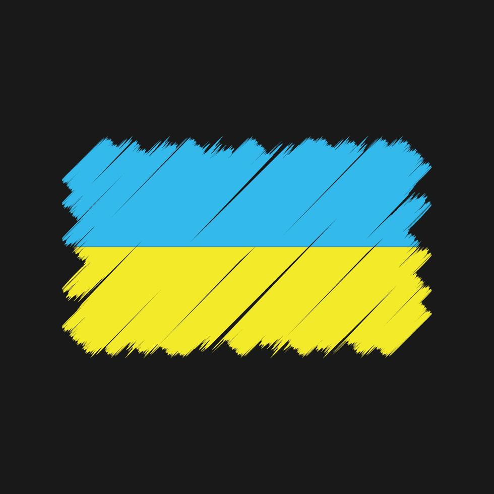 ukrainska flaggan borste. National flagga vektor