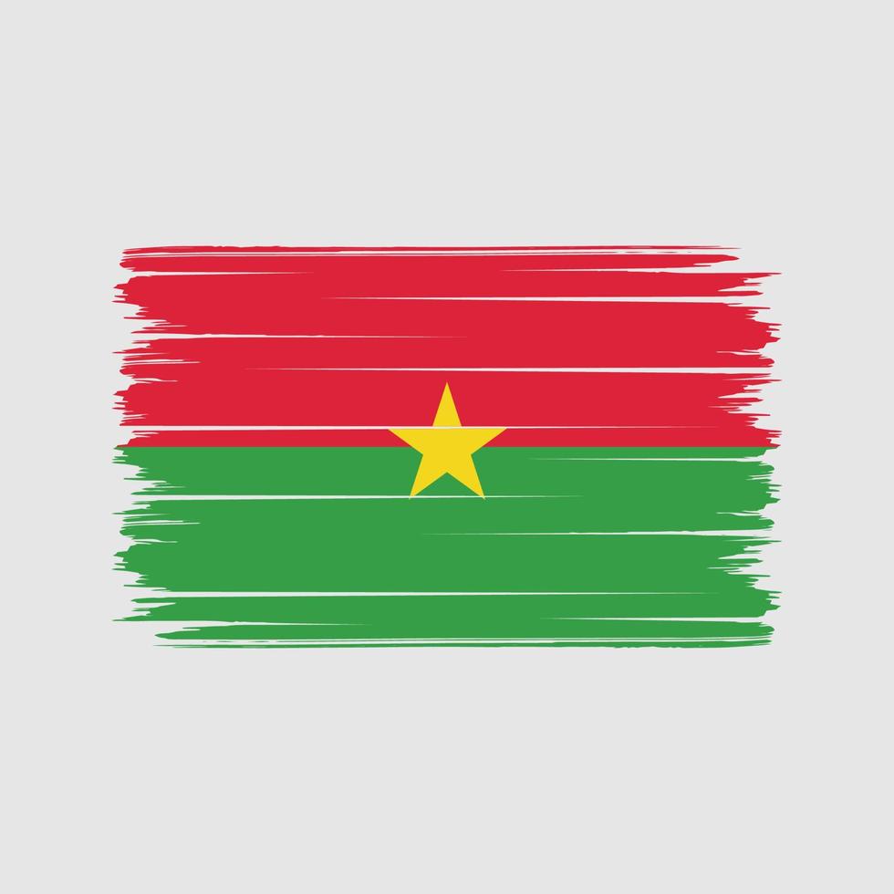 burkina faso flagge pinselstriche. Nationalflagge vektor