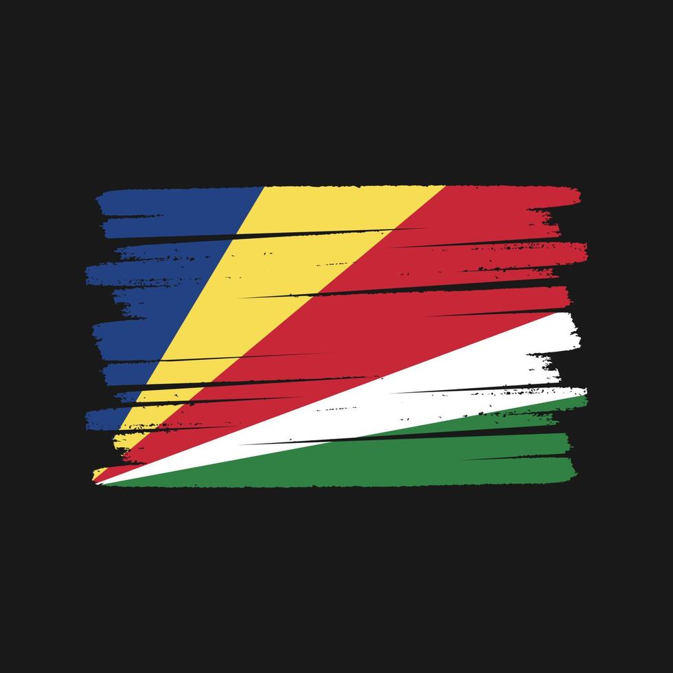 seychellerna flaggborste. National flagga vektor