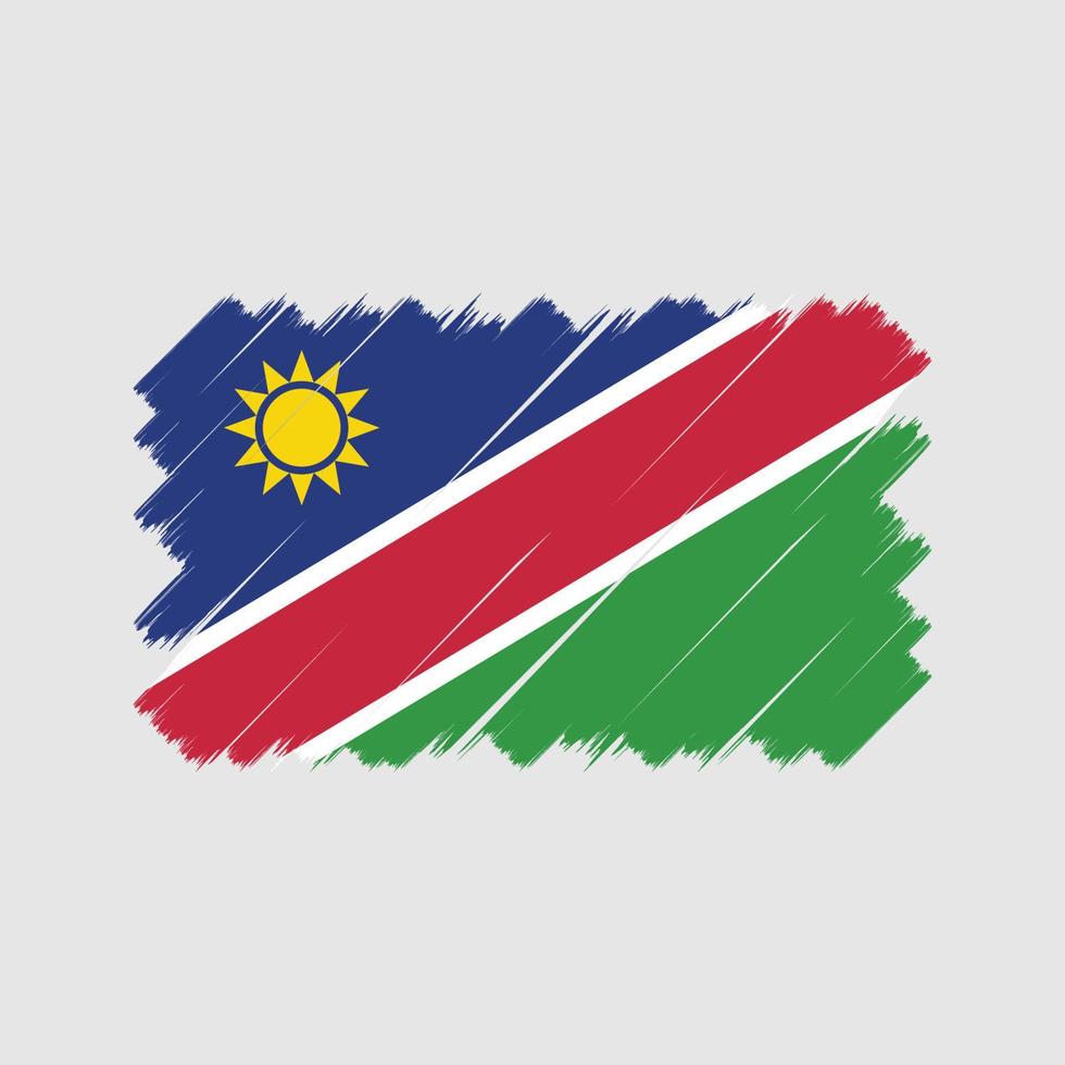 Namibia-Flagge-Pinsel. Nationalflagge vektor