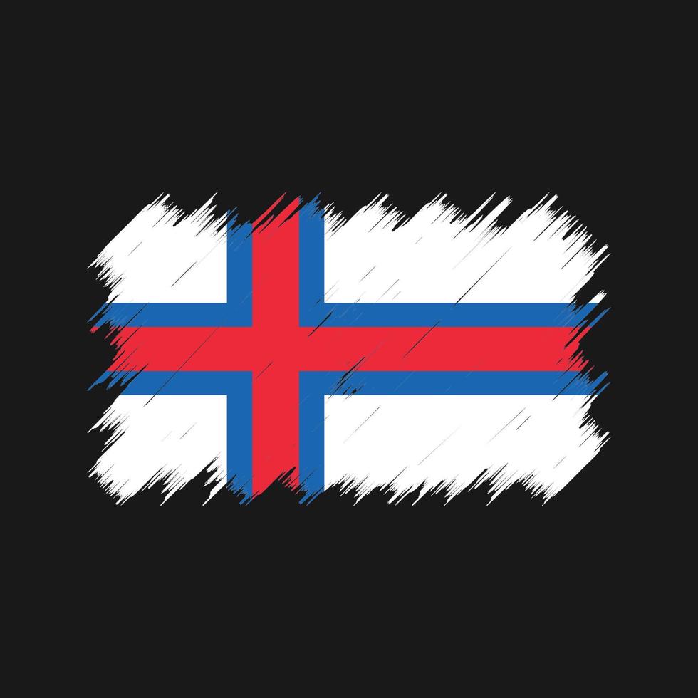 Färöarnas flaggborste. National flagga vektor