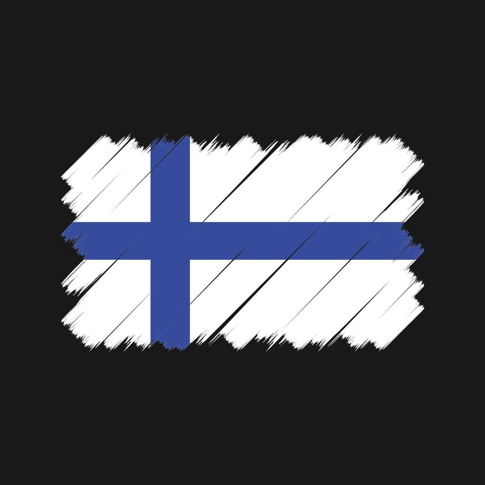 Bürste der finnischen Flagge. Nationalflagge vektor