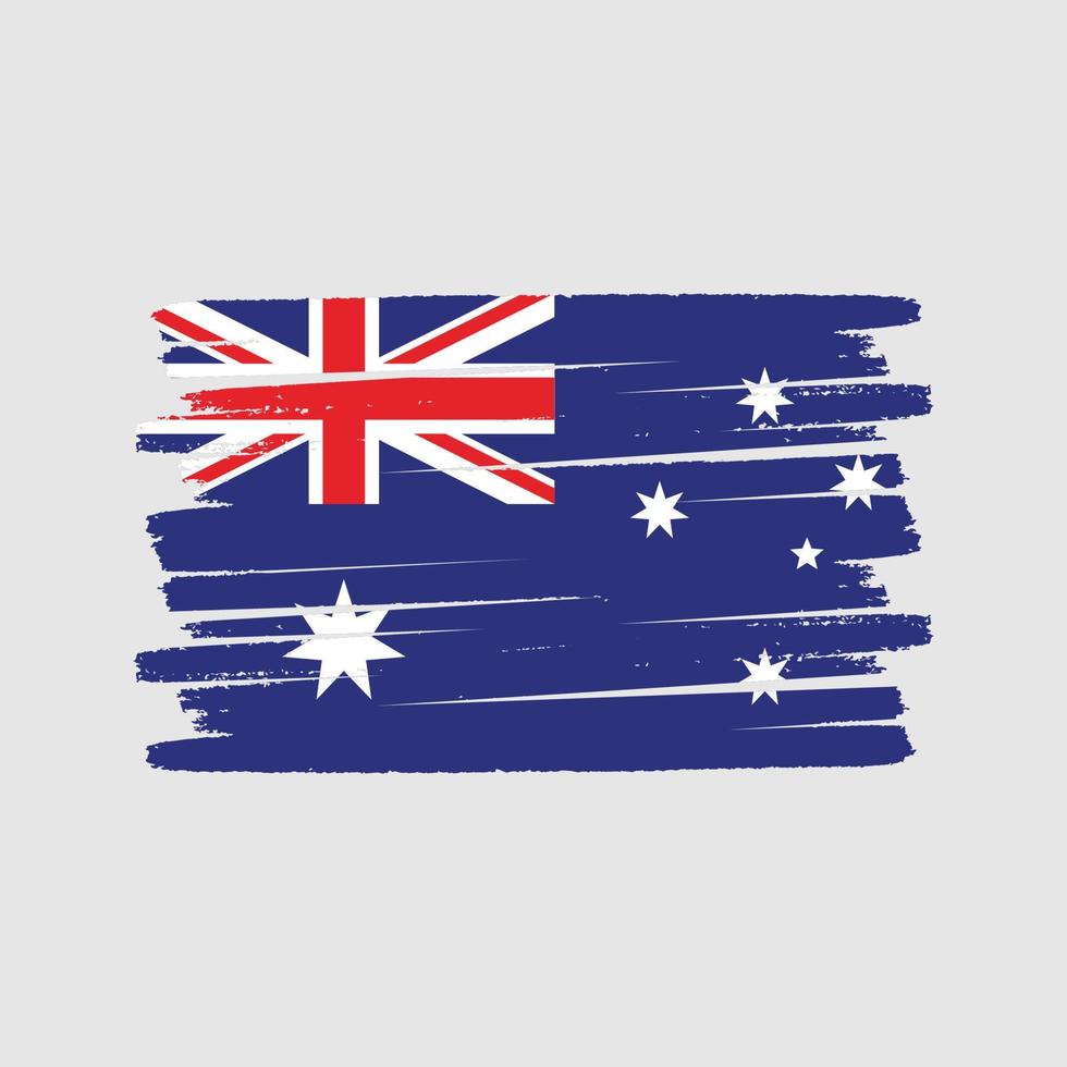 australiens flagga borste. National flagga vektor