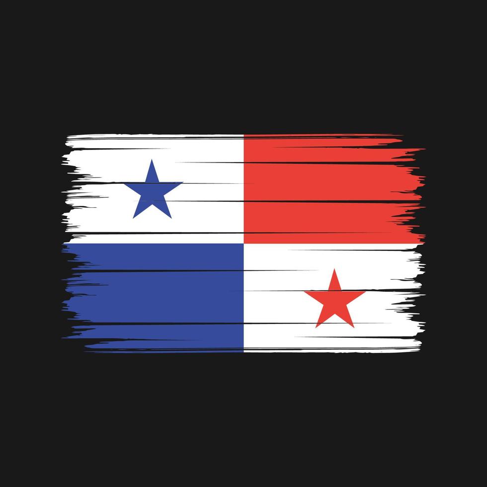 panama-flagge pinselstriche. Nationalflagge vektor