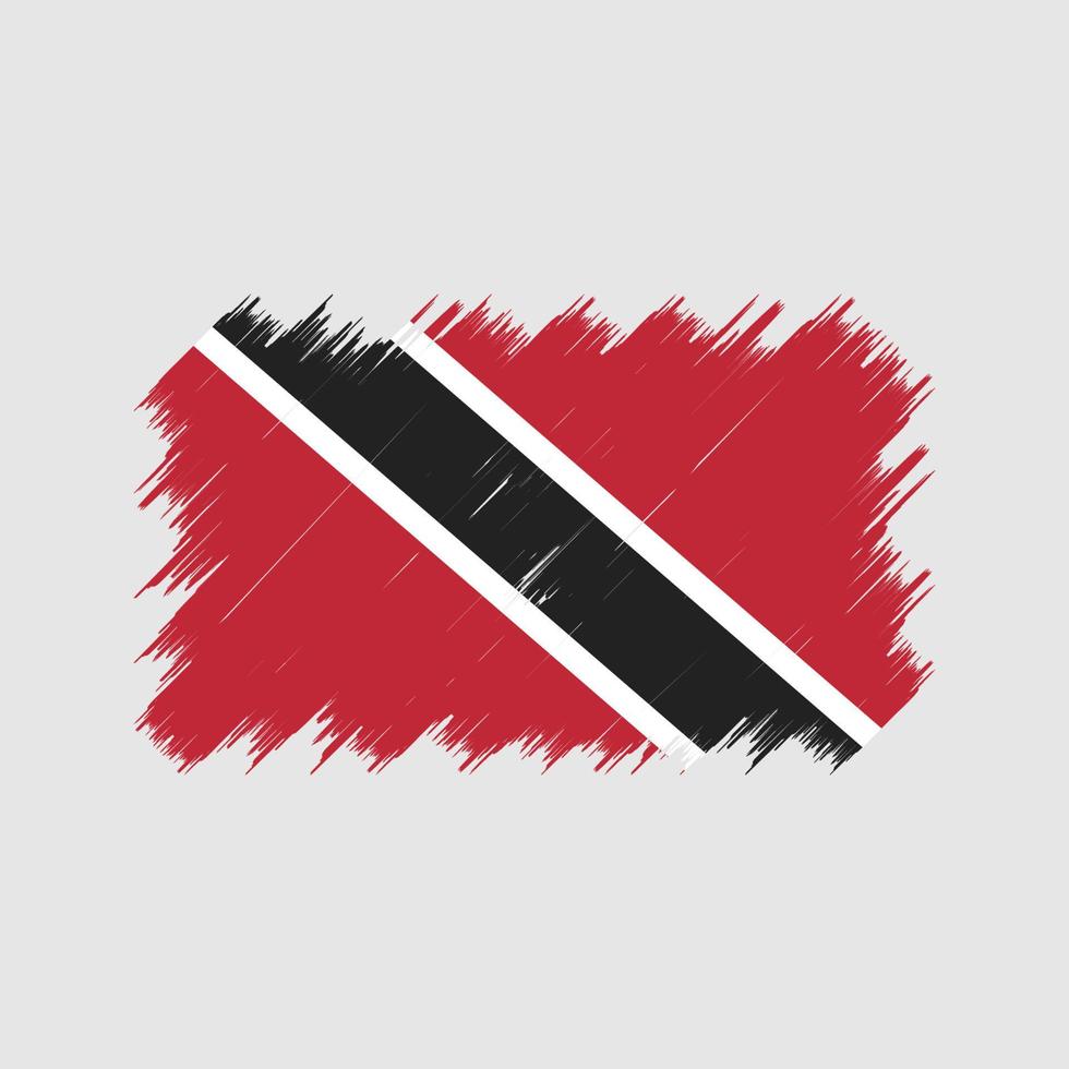 Flaggenbürste von Trinidad und Tobago. Nationalflagge vektor