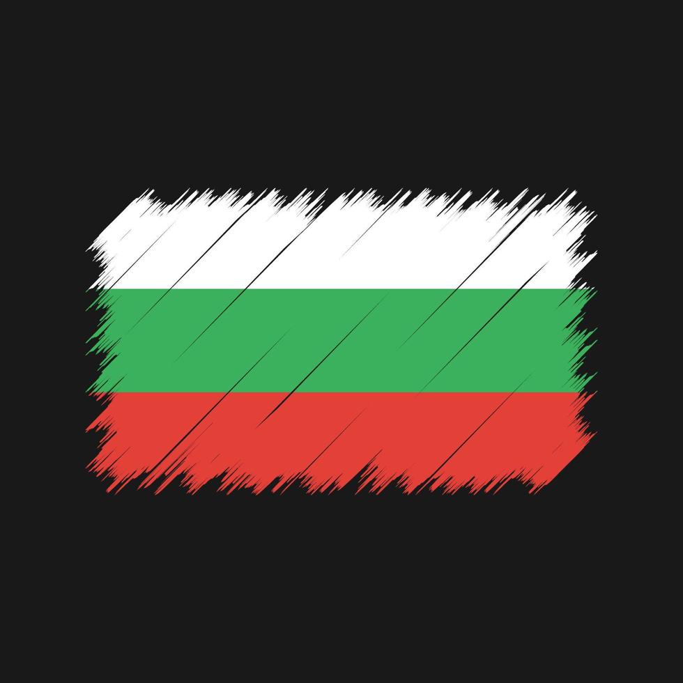 Pinselstriche der bulgarischen Flagge. Nationalflagge vektor