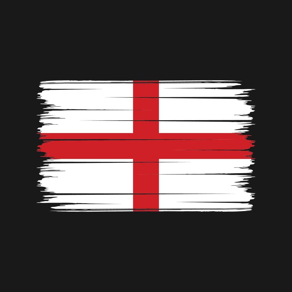 England Flagge Pinselstriche. Nationalflagge vektor