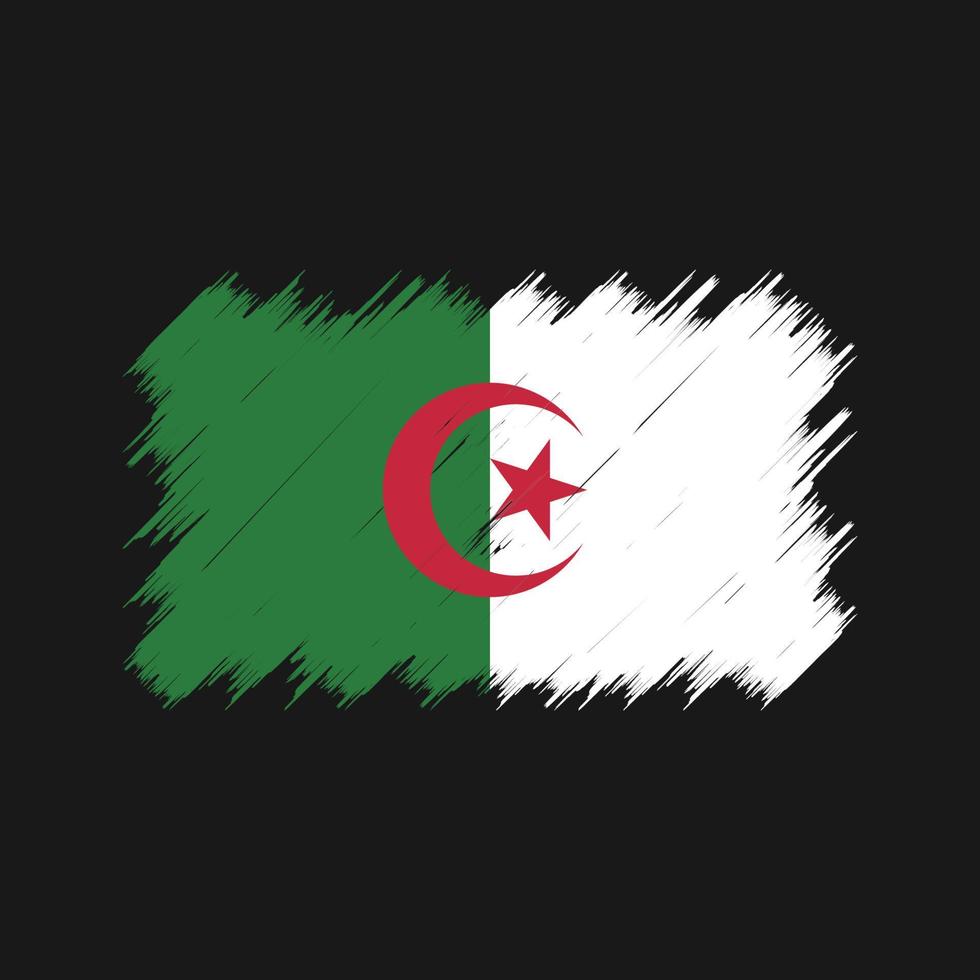 Algeriets flaggborste. National flagga vektor