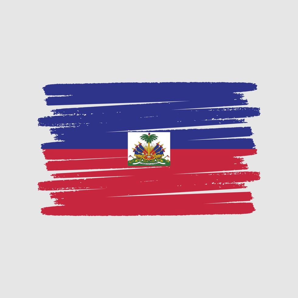 Haiti-Flagge-Pinsel. Nationalflagge vektor