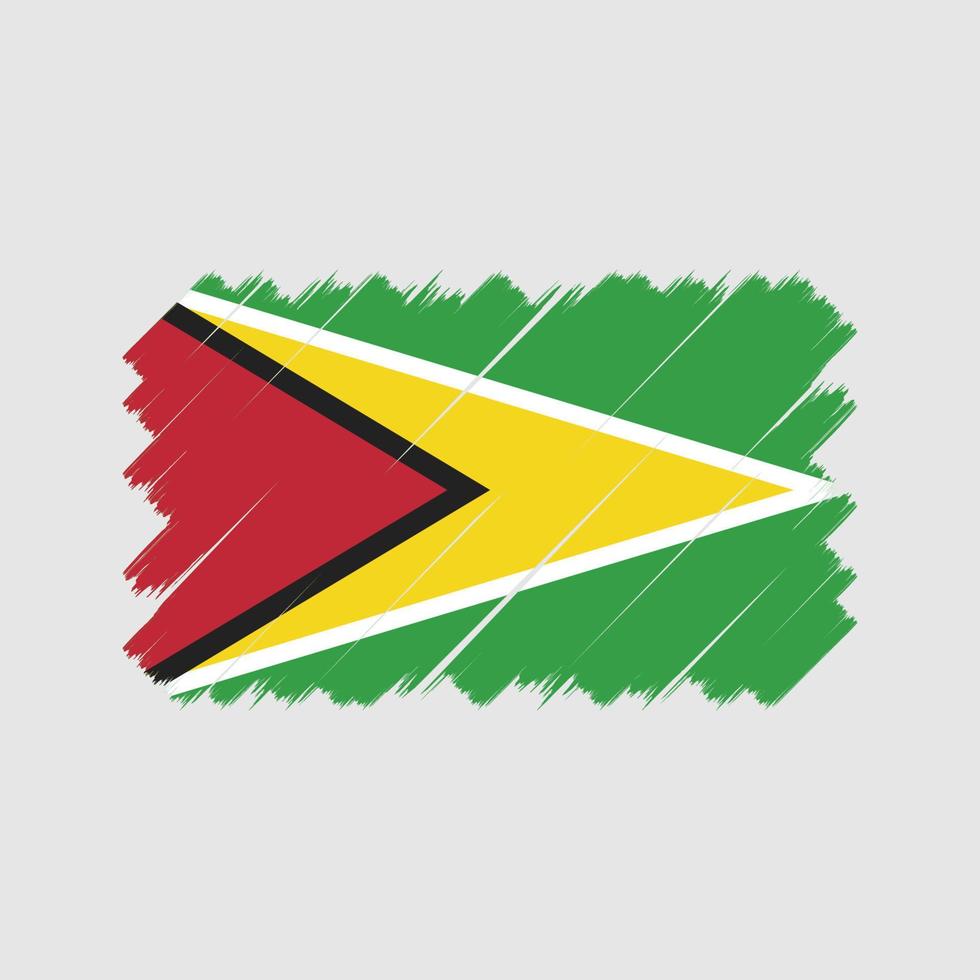 guyana flaggborste. National flagga vektor