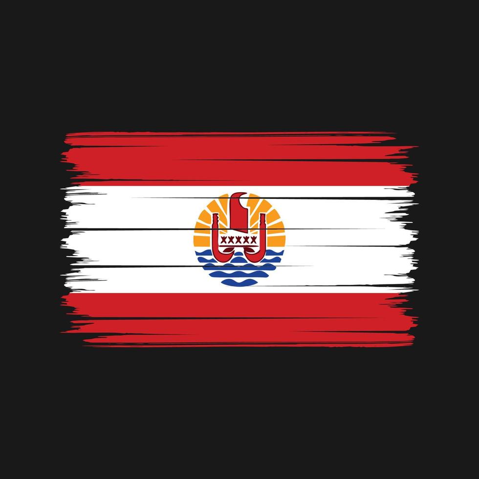 franska polynesien flagga penseldrag. National flagga vektor