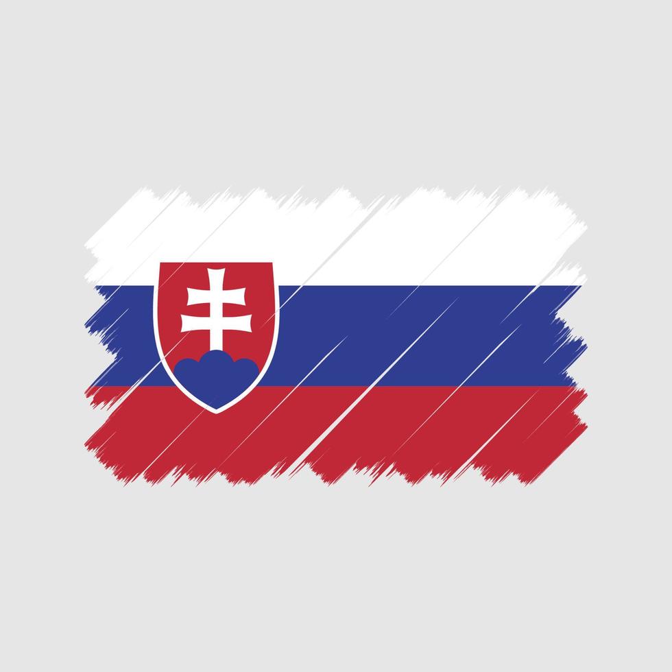 Slovakien flaggborste. National flagga vektor