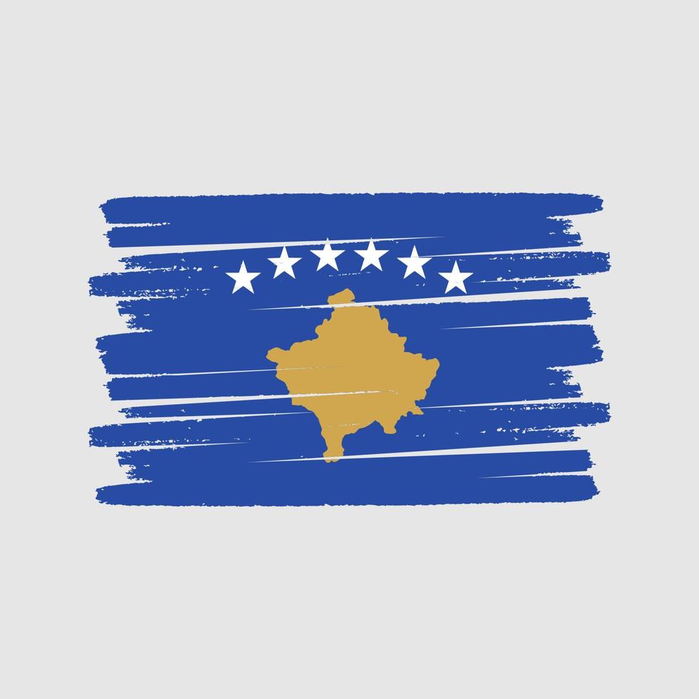 Kosovo-Flagge-Pinsel. Nationalflagge vektor