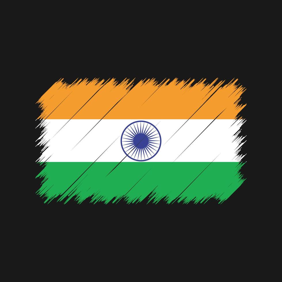 Pinselstriche der indischen Flagge. Nationalflagge vektor