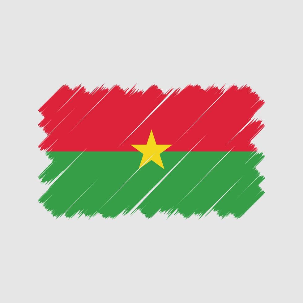 Burkina-Faso-Flagge-Pinsel. Nationalflagge vektor