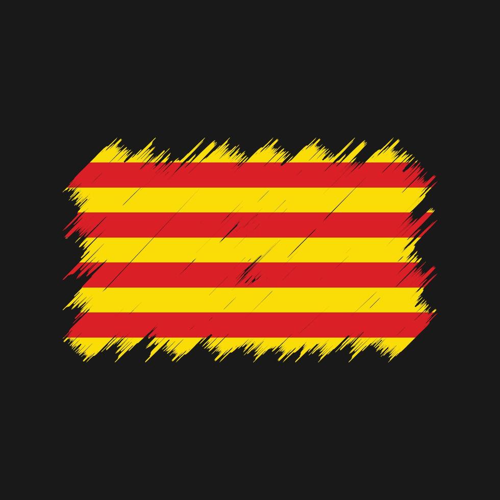 kataloniens flagga borste. National flagga vektor