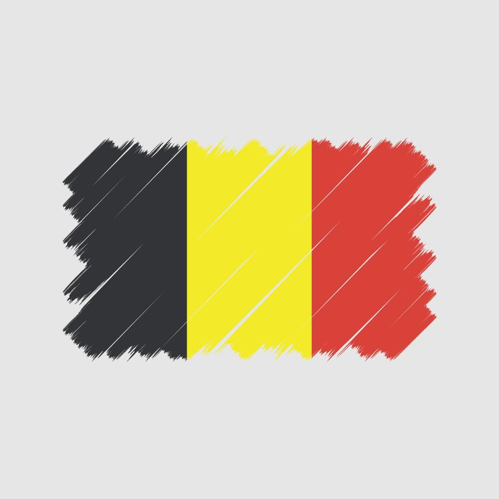 Bürste der belgischen Flagge. Nationalflagge vektor