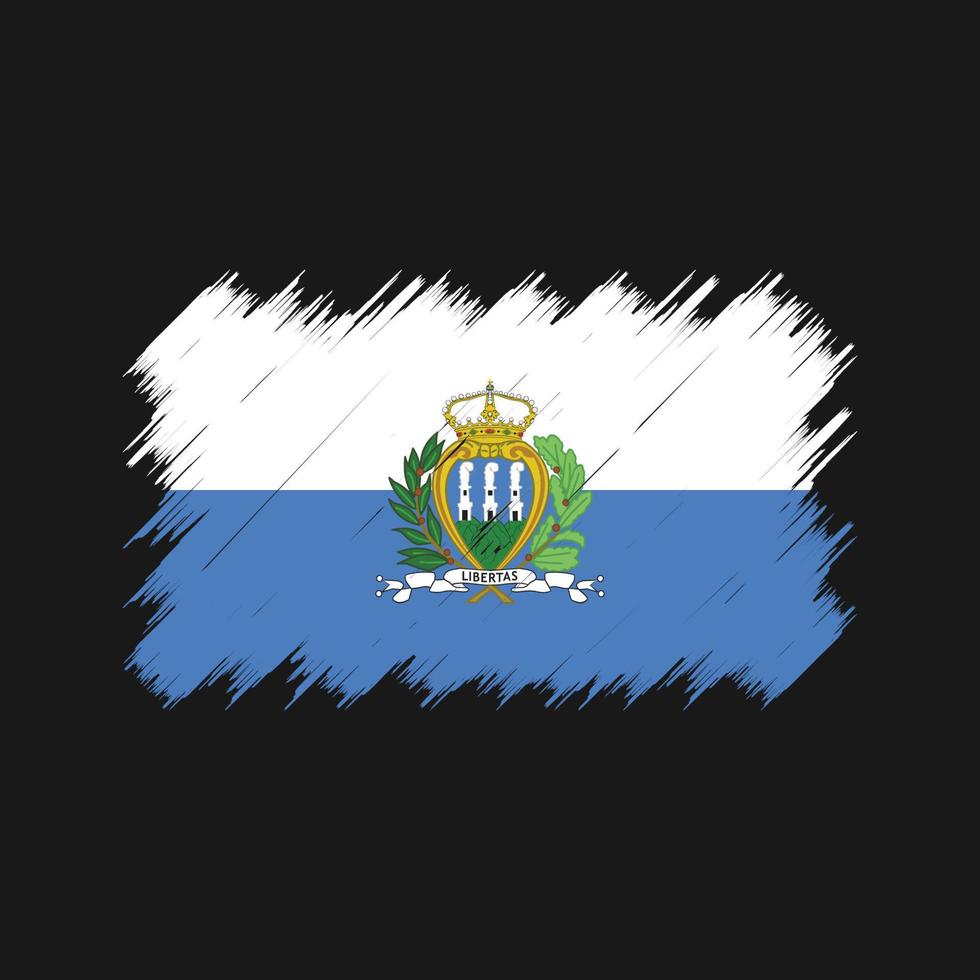 san marino flagga borste. National flagga vektor