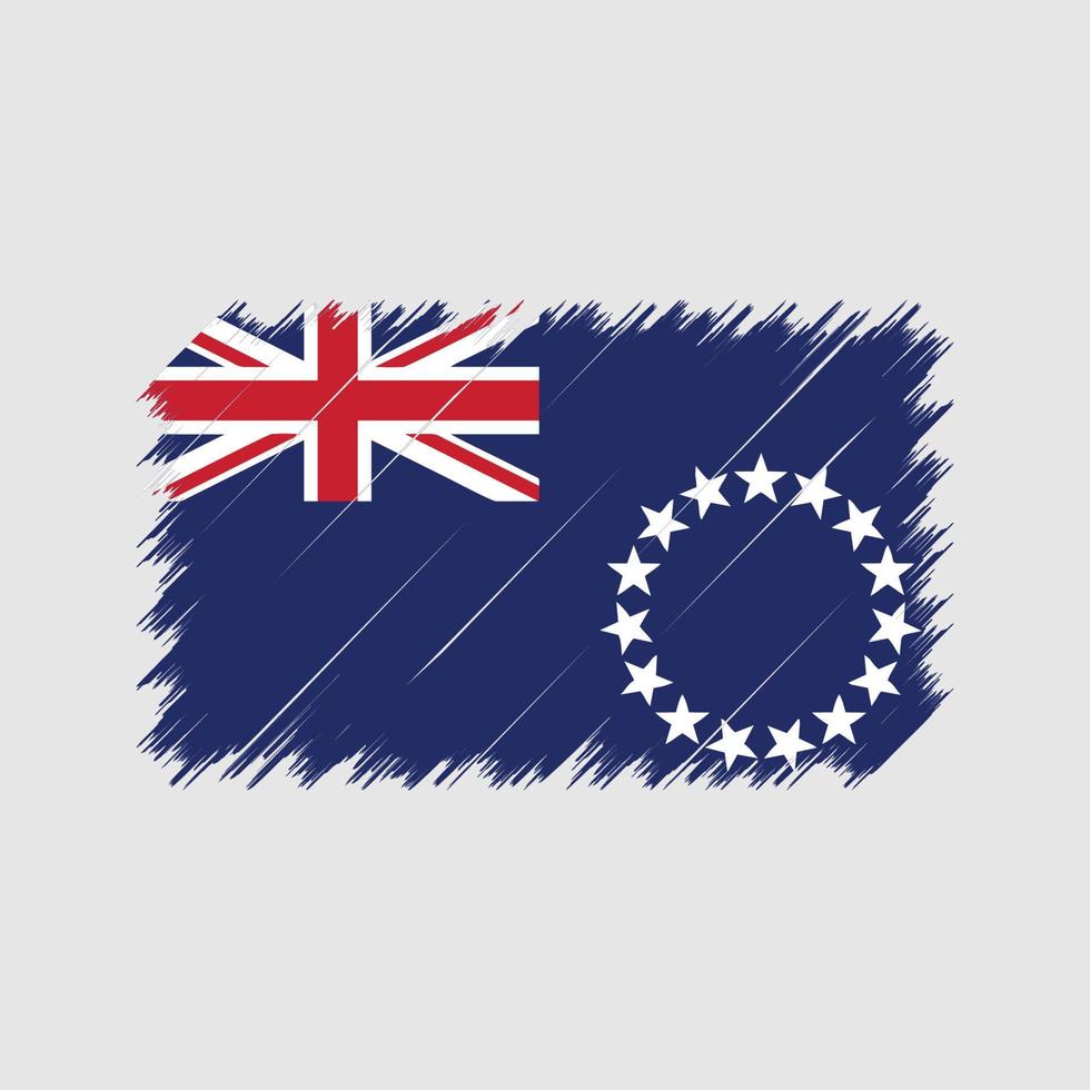 Cook Islands flagga penseldrag. National flagga vektor