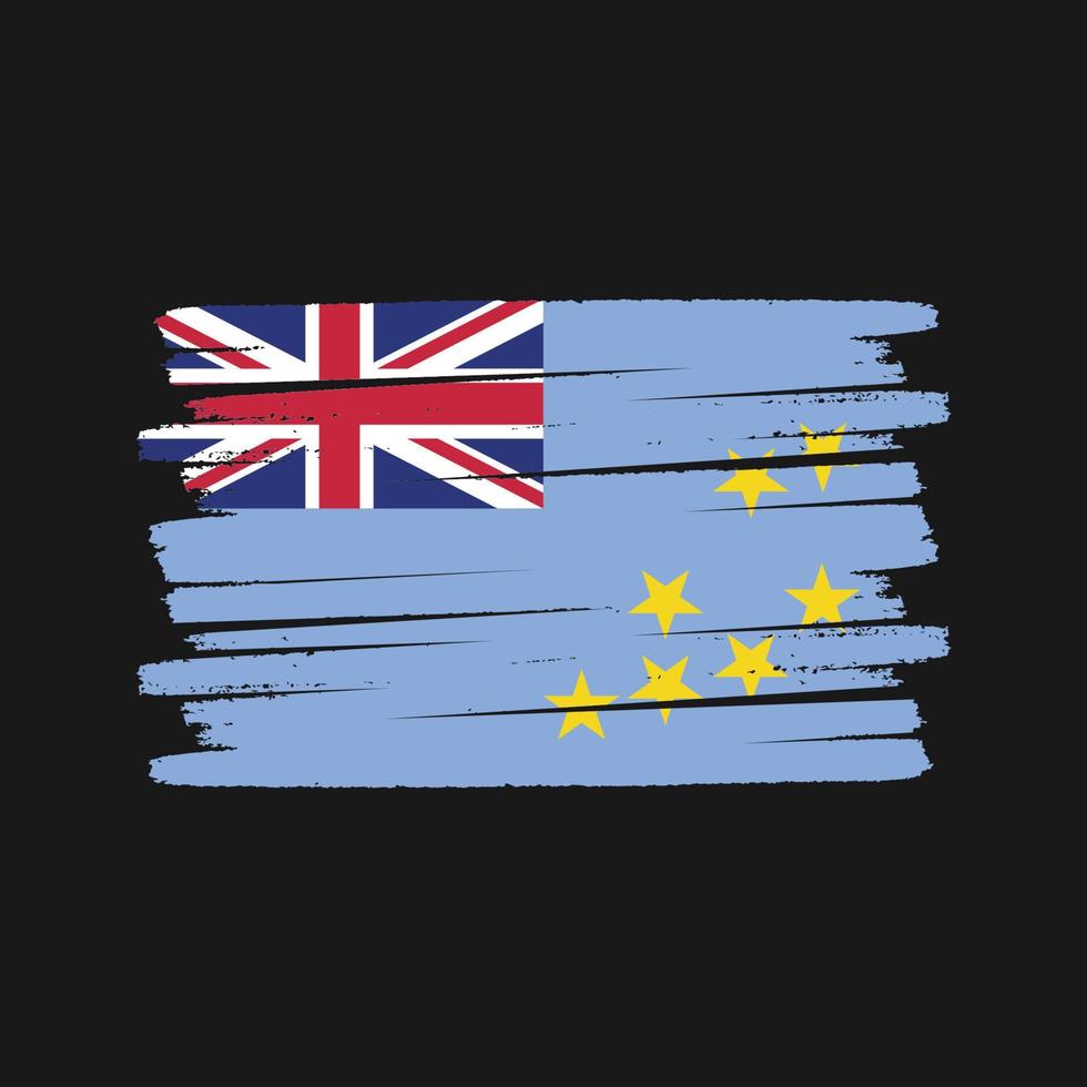 Bürste der Tuvalu-Flagge. Nationalflagge vektor